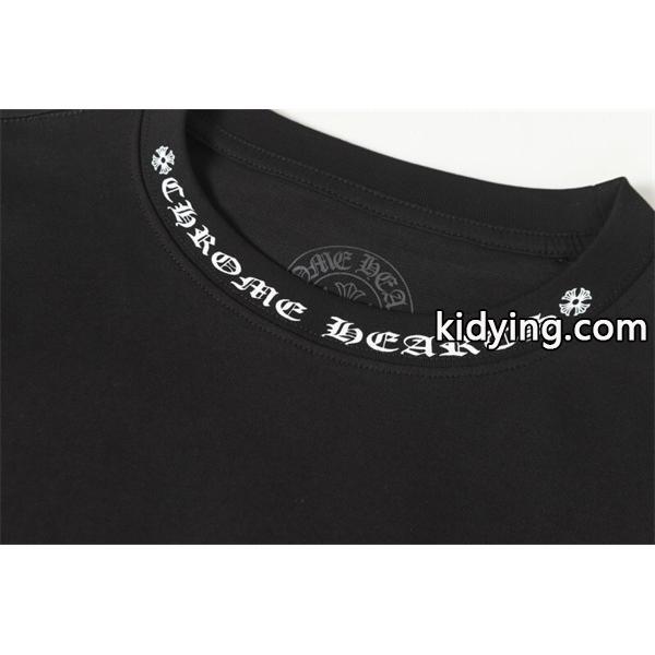 CHROME HEARTS コピー カジュアルリッチ モノトーンデザイン 長袖Tシャツ バッククロスロゴ クロムハーツ-0