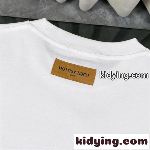 LOUIS VUITTON 半袖Tシャツ ベーシック 落ち着き 大人コーデ 快適 着回し力抜群 ルイヴィトン 偽物-7