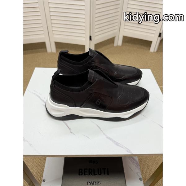 話題注目 ブラック スニーカー 洗練 大人向け Berluti ベルルッティ スーパーコピー-5