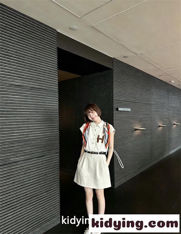 2026新作 スカーフアクセント シャツワンピ風 ベルト付き HERMÈS エルメス コピー ワンピース Aライン 上品スタイル-1