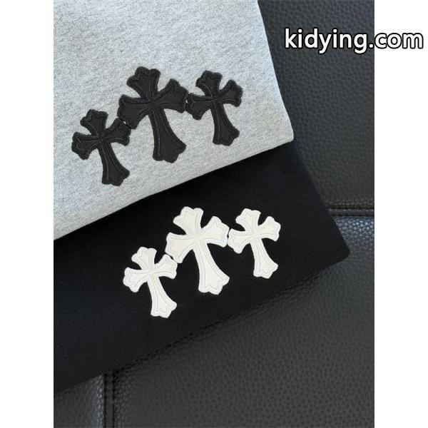 クロムハーツ Chrome Hearts コピー ミニマルクロス刺繍 パーカー シンプル洗練 定番-8