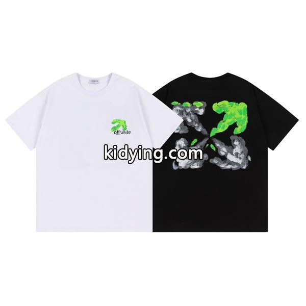 透気快適な着心地Off-Whiteオフホワイトスーパーコピー男女兼用　クルーネック半袖Tシャツ-0
