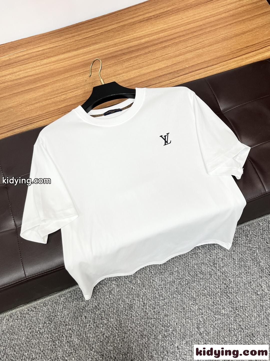 注目新作☆☆LV 26春夏新品ルイヴィトンtシャツコピー白Tシャツ普段着オフィスOK-6