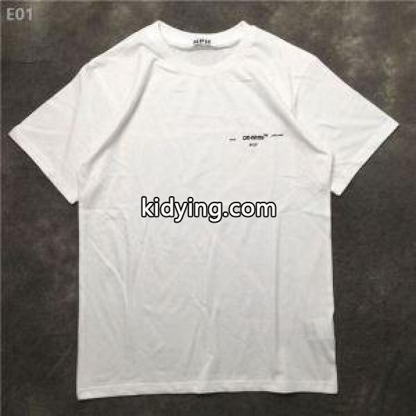 品質保証定番ナチュラル今っぽいお洒落ｔシャツ夏の着回しアイテム黒白Off-Whiteオフホワイト ファッション コピー-1