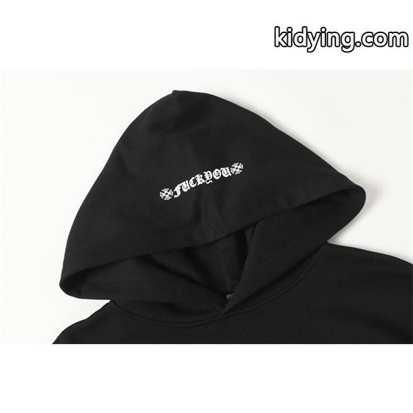 クロムハーツ コピー Chrome Hearts パーカー セール価格 ブラック × イエローロゴ 個性派 防風対策 2025秋冬必須アイテム-1