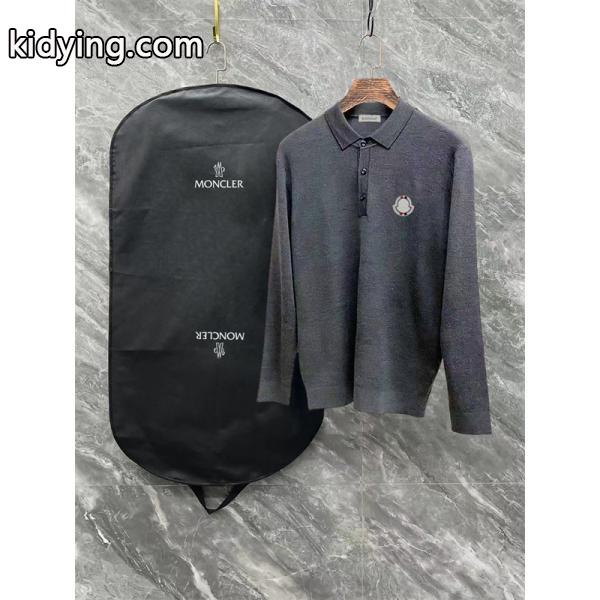 ブラック / グレー セーター POLO パターン ロゴ 2025秋冬個性 MONCLER モンクレール 高品質 コピー-1