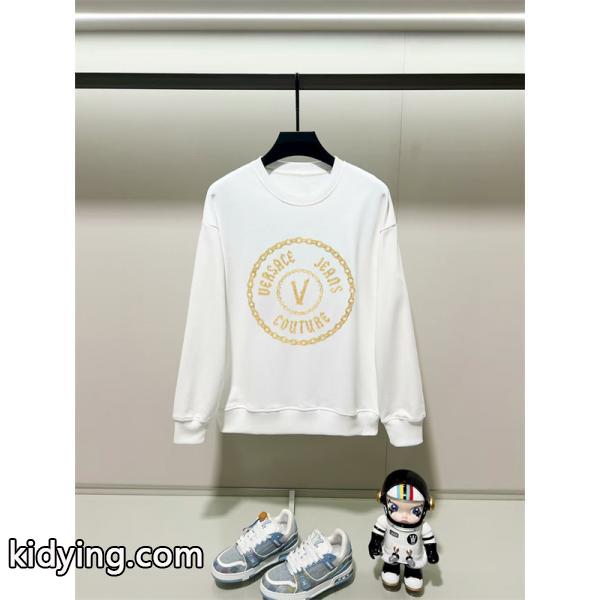 2025秋冬コレクション レア ブラック ゴールド V チェーン柄 パーカー ヴェルサーチ VERSACE 偽物-2