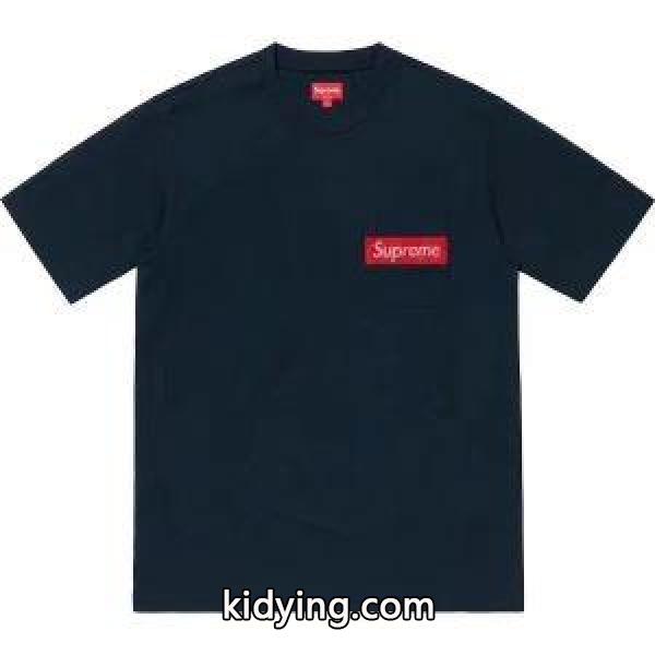 Supreme 19SS Mesh Stripe Pocket Tee Box logo 爆発的な人気 Tシャツ/半袖 2色可選着やすい色味_シュプリーム SUPREME_ブランド コピー 激安(日本最大級)-1