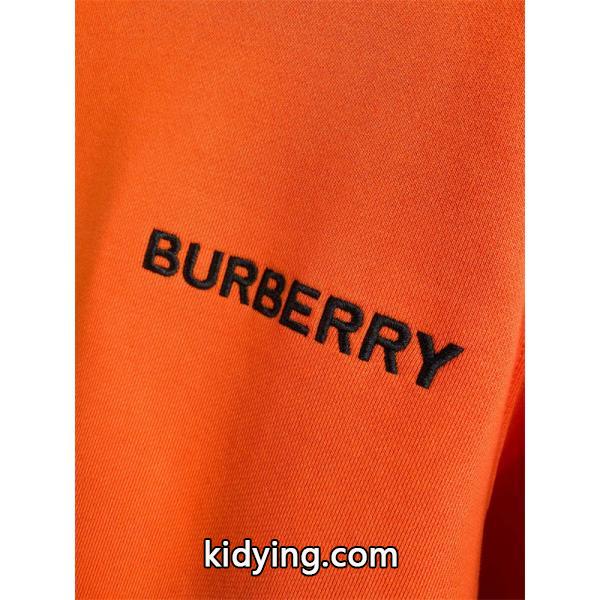 黒色オレンジロゴアクセント 秋冬大人気注目 Burberry バーバリー コピー パーカー デザイナー別注風-3