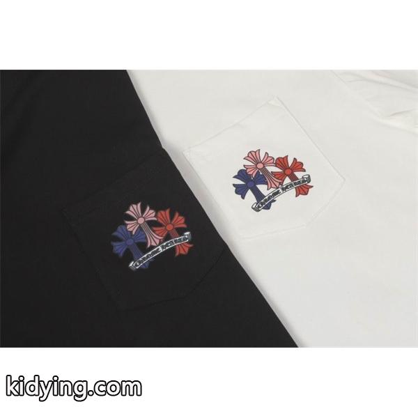 CHROME HEARTS コピー マルチクロス カラーアレンジ 長袖Tシャツ アートモチーフデザイン クロムハーツ-0