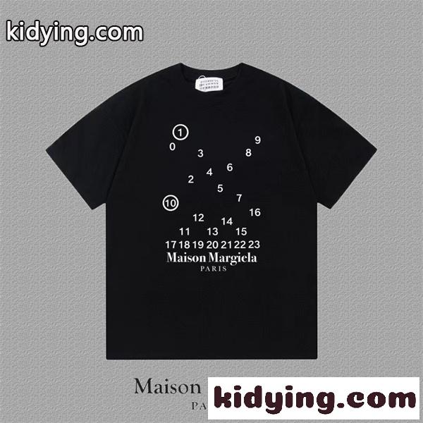 ナンバーロゴプリント ミニマルモード 人気 Maison Margiela メゾンマルジェラ コピー Tシャツ メンズ レディース-2