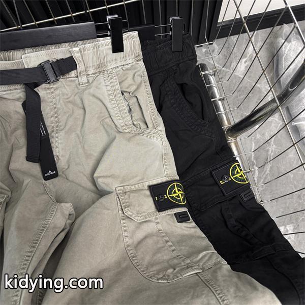 STONE ISLAND ストーンアイランド コピー 2026新作 ウォッシュ カーゴパンツ 実用ポケット-6