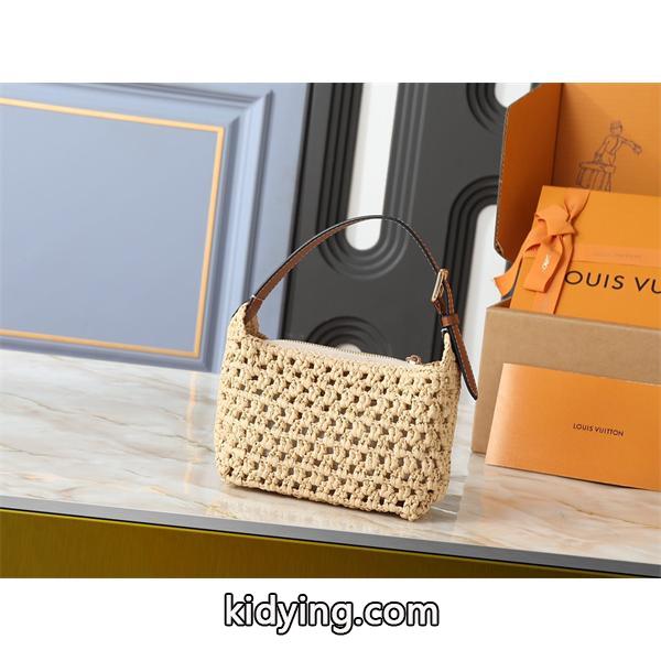 サマー風草編み レザーハンドル Louis Vuitton ルイヴィトン ハンドバッグ スーパーコピー レディース クール-2