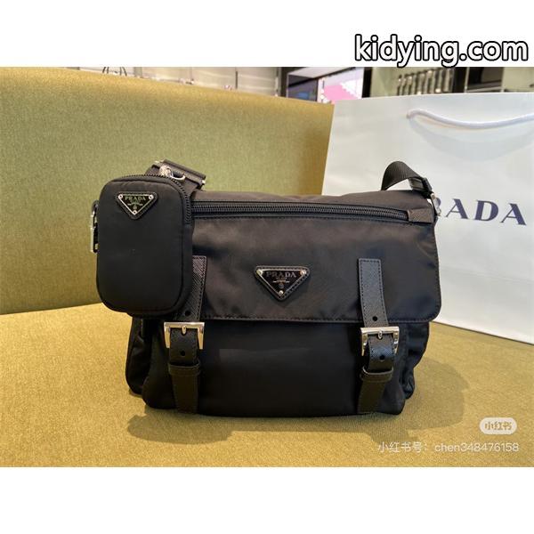 コンパクト 実用的な メッセンジャーバッグ ブラック 限定モデル PRADA プラダ コピー-0