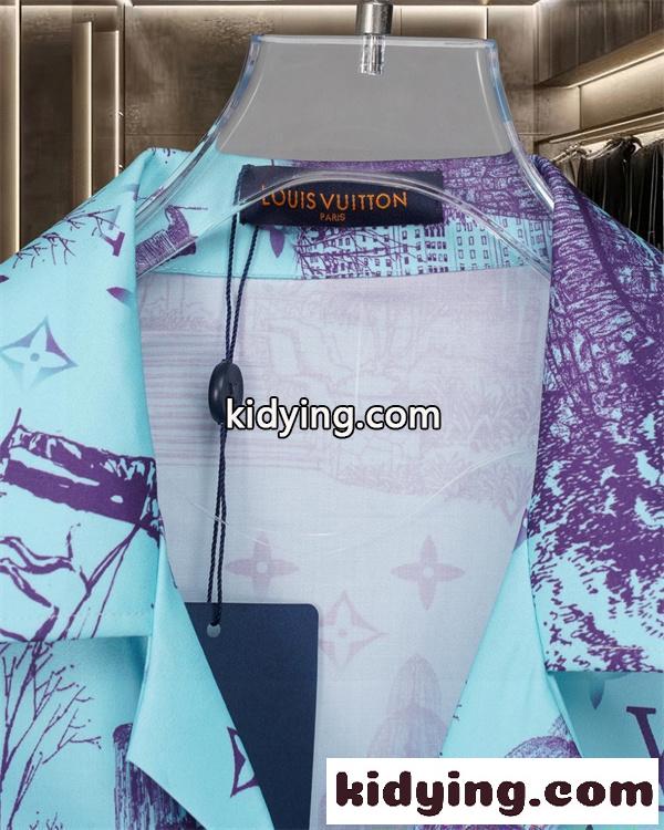 半袖シャツ 爽やか 配色美 シルエット綺麗 トレンド感 LOUIS VUITTON ルイヴィトン スーパーコピー-5