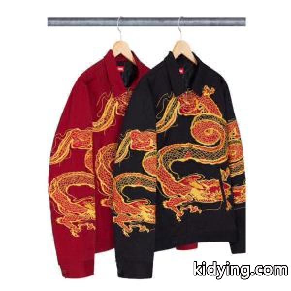 おしゃれな装い Supreme 18FW WEEK5 Dragon Work Jacket高品質な 2色選択可 洗練コート_ダウンジャケット_メンズファッション_スーパーコピーブランド激安通販 専門店-0