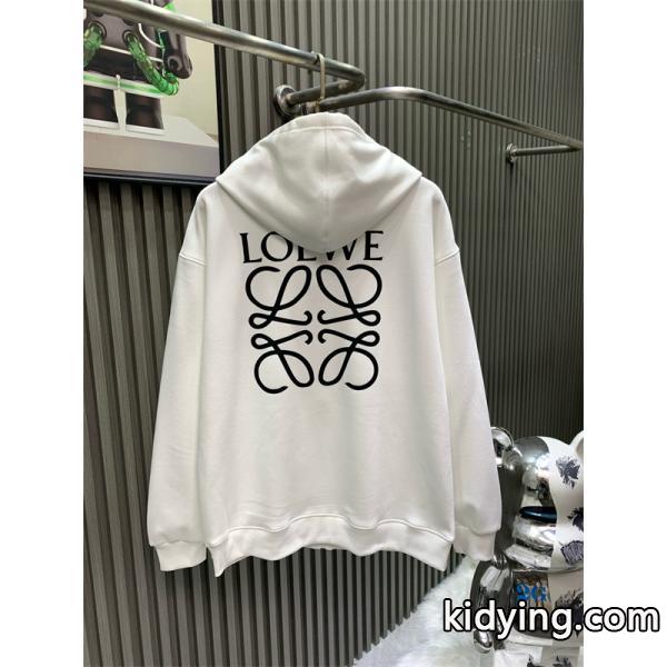 ロゴ刺繍 LOEWE ロエベ コピー ジップパーカー 裏起毛 シンプル 注目-1