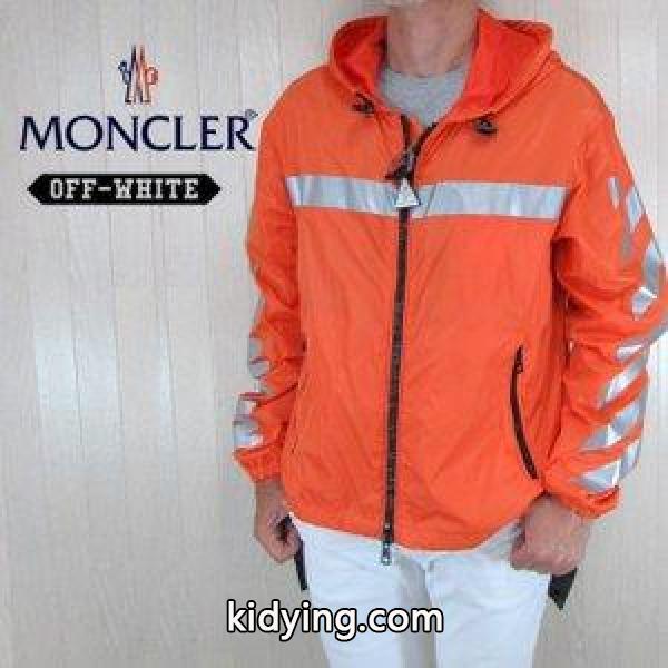 MONCLER Off-White モンクレール オフホワイト メンズ ジャケット マウンテンパーカー ウインドブレーカー 4110080 54155 / GANGUI /326/ オレンジ サイズ：2/3 :key-20180524-115-116:madoricci - 通販ショッピング-0