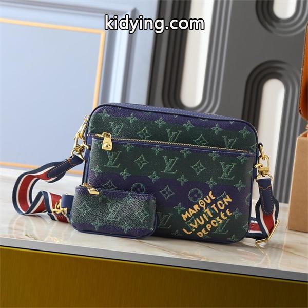 LOUIS VUITTON コピー 個性 洗練 ブルーグリーン モノグラム ショルダーバッグ ルイヴィトン-0