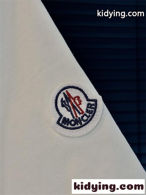 刺繍ロゴ モンクレール コピー コットン MONCLER 半袖Tシャツ 上質素材 シンプル 無地調 ルーズフィット メンズ レディース-5