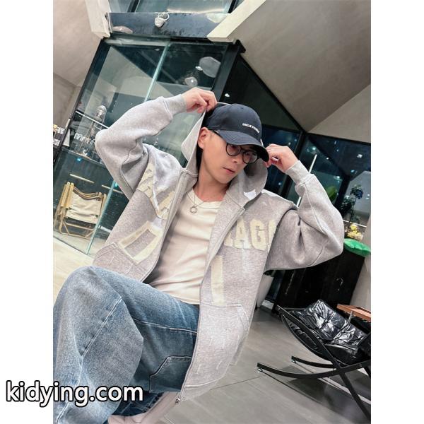 グレー色☆バレンシアガジップアップコピーBALENCIAGA 秋冬流行りコレクション人気-6