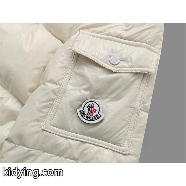 プレミアム ホワイト × ゴールドパッチ エレガント定番 冬必須 Moncler モンクレール 通販 スーパーコピー ダウンジャケット-4