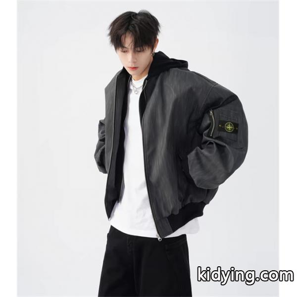 存在感抜群 ウォッシュ加工 ジップブルゾン ストリート STONE ISLAND ストーンアイランド コピー-4