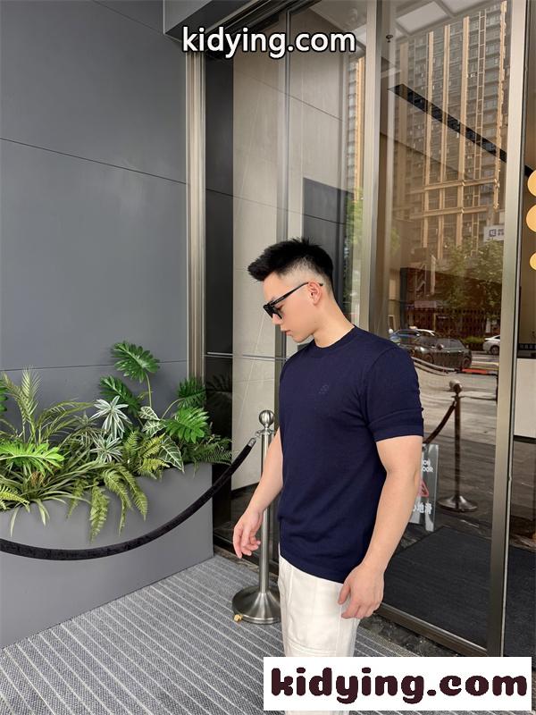 アーバンニットポロ風Tシャツ ミニマルデザイン 上質素材 BERLUTI ベルルッティ コピー Tシャツ トレンド着回しアイテム-4