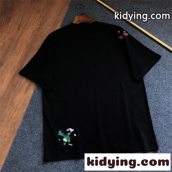 今季売れ筋 GUCCI グッチ コピー 半袖Tシャツ プリント ワイドシルエット 通気生地-3