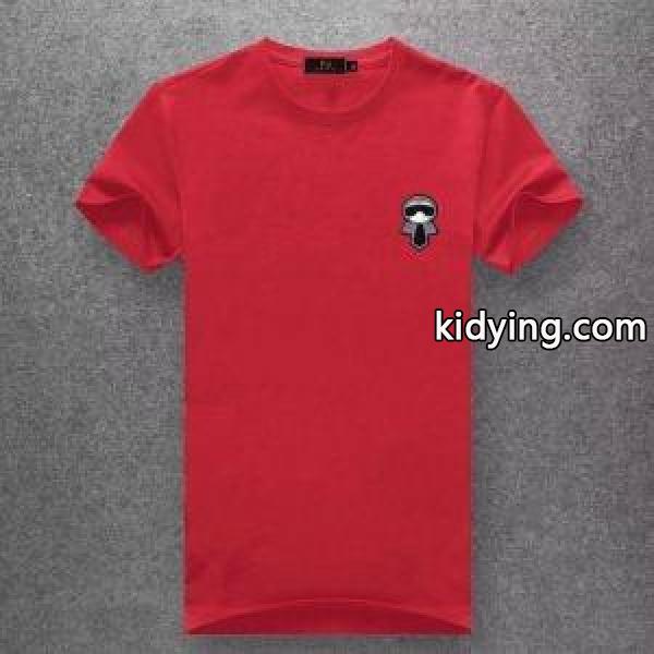 FENDI Karlito ブラックコットン 半袖Tシャツ ブラック/ホワイト41784151フェンディコピーおしゃれなアイテム10色展開-4
