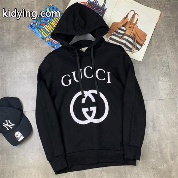 ダブル G ロゴ ブラック グッチ パーカー ユニセックス クラシック GUCCI スーパーコピー-2
