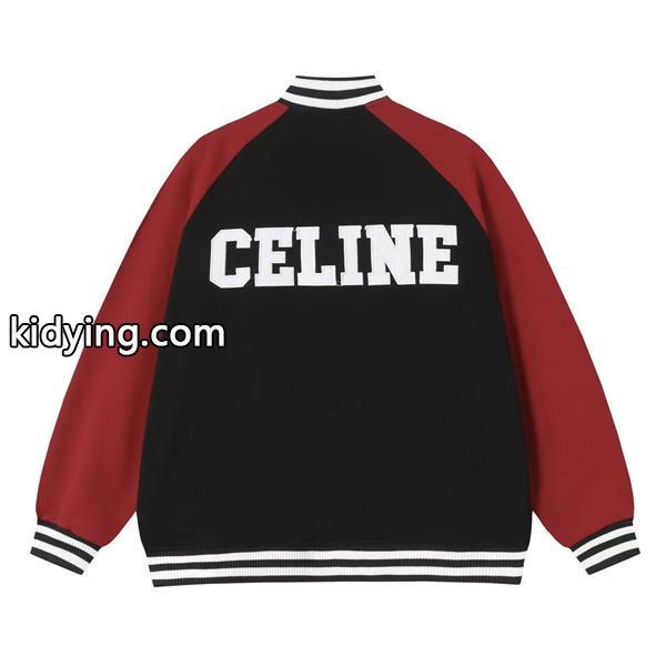 セリーヌ コピー 2025秋冬 CELINE ブラック×レッド ジャケット 存在感抜群 スポーティー-1