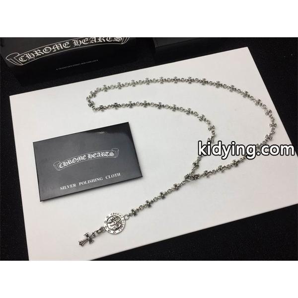 クロムハーツ スーパーコピー 象徴的 荘厳 シルバーネックレス コイン&クロスモチーフ CHROME HEARTS-0