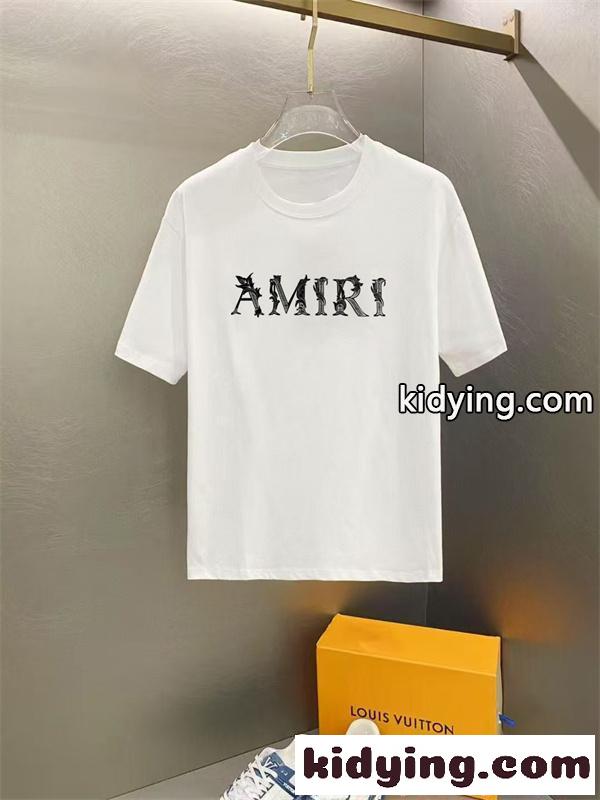 AMIRI 半袖Tシャツ ダメージ風ロゴ ストリート系 個性派 おしゃれ トップス アミリ コピー-3
