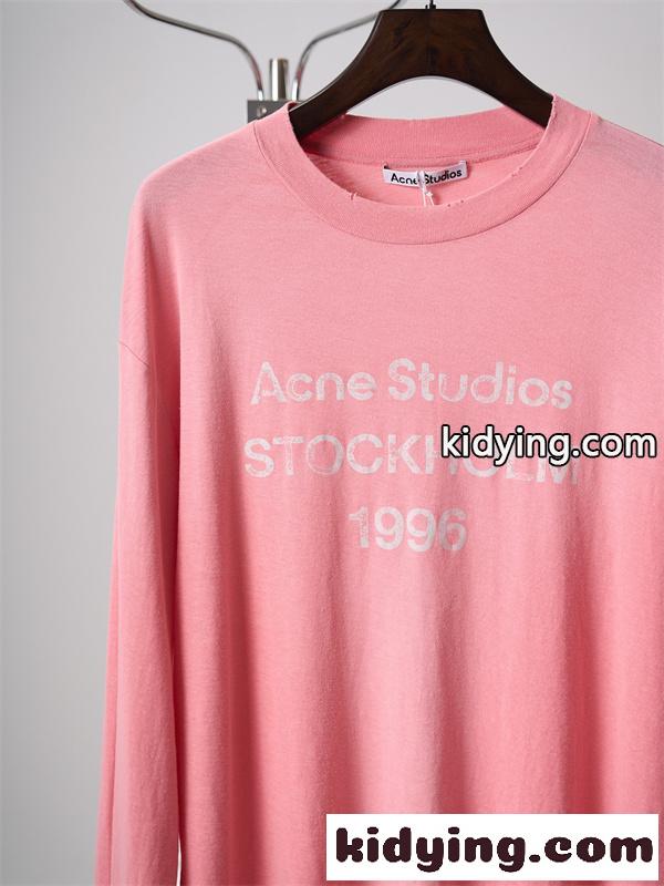 ロゴデザイン 2026新作風 人気アイテム シンプルコーデ Acne Studios アクネストゥディオズ コピー 長袖Tシャツ 上質カジュアル-4
