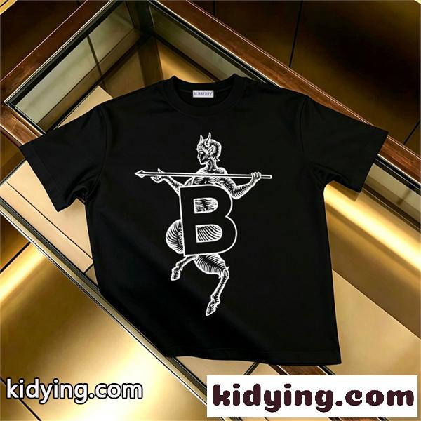 アーカイブ騎士 精密線画 Bレターロゴ 大人ストリート BURBERRY バーバリー コピー 半袖Tシャツ 即戦力トップス-0