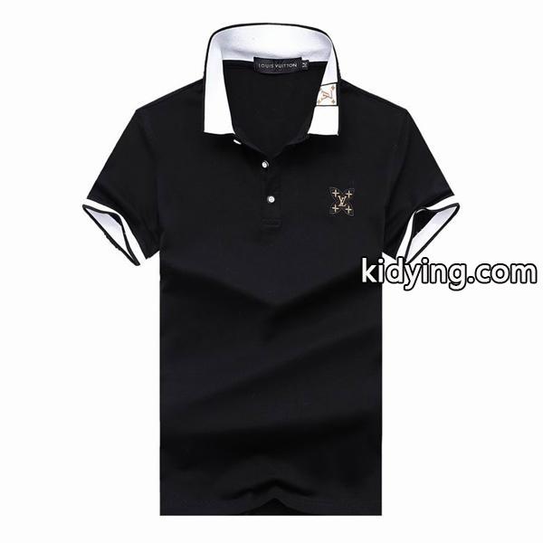 超人気専門店LOUIS VUITTONルイヴィトンスーパーコピーのメンズビジネス用ポロ半袖Tシャツブラック、ホワイト2色可選-0