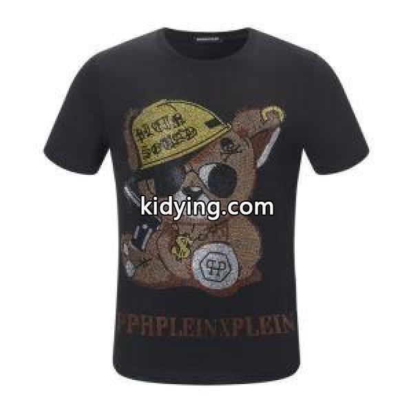 PHILIPP PLEIN 2019春夏人気トレンドアイテム Tシャツ/半袖 魅力的なカラー使い2色可選フィリッププレイン_フィリッププレイン PHILIPP PLEIN_ブランド コピー 激安(日本最大級)-1