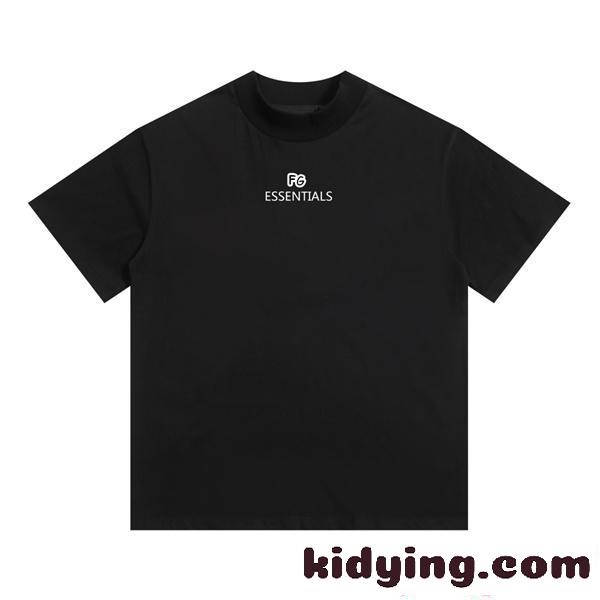 半袖Tシャツ グレー ポイント シンプル ESSENTIALS 爽やか ストリート カジュアル エッセンシャルズ 偽物-1