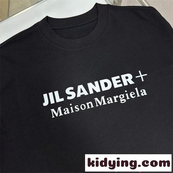 期間限定 ダブルロゴ ジルサンダー Tシャツ ホワイト 半袖 コントラストプリント Maison Margiela*JIL SANDER コピー-3