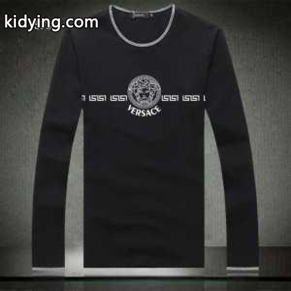 人気新品&超特価& ヴェルサーチ Uネック 長袖 Tシャツ_ヴェルサーチ VERSACE_ブランド コピー 激安(日本最大級)-0