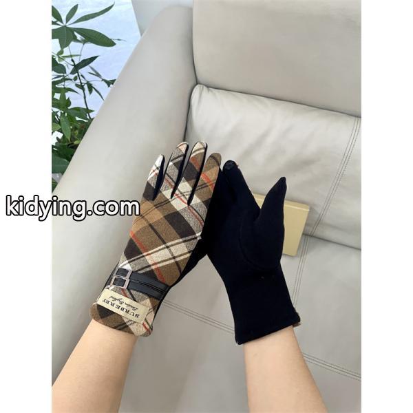 実用 温か素材 ネイビー チェック BURBERRY バーバリー コピー グローブ フィット 安定-7