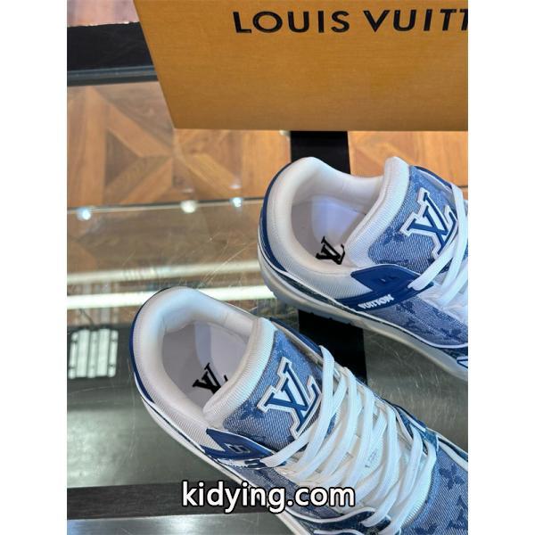Lv Trainer❤2026トレンドルイヴィトンスニーカーコピー人気ランキングブルー色カジュアルシューズ-6