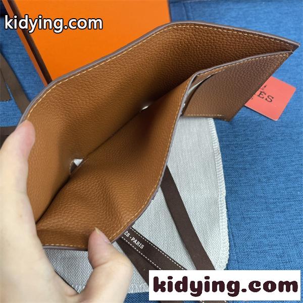レディース HERMES エルメス コピー 二つ折り財布 コンパクト 本革風 収納力抜群 上品-6