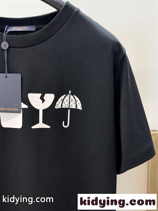 ルイヴィトンtシャツコピー☆2026SS最新作☆ LOUIS VUITTON Marque L.Vuitton Deposeeオシャレ男女兼用-4