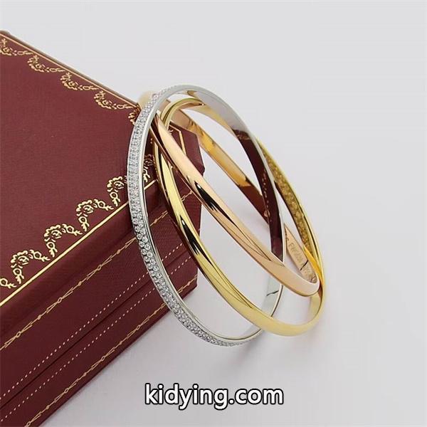 Cartier カルティエ コピー 華やか ツートーン 重ね着け エレガント バングル-6