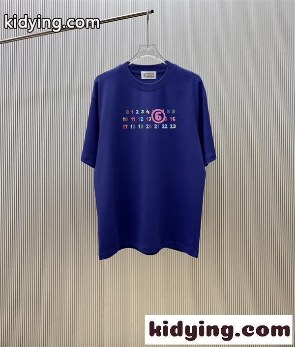 ナンバリングロゴ カラーデザイン モードカジュアル MAISON MARGIELA メゾンマルジェラ コピー 半袖Tシャツ 個性派スタイル-3