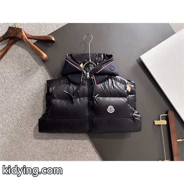 ブラック光沢感 フード付 モンクレール スーパーコピー ダウンベスト 秋冬コーデ MONCLER-7