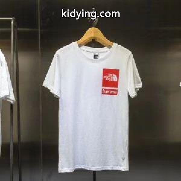 大人キレイに仕立てるSUPREMETシャツコピーシュプリーム抜群の吸汗性クルーネック半袖Tシャツホワイト-1