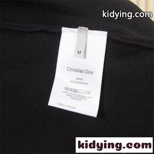 売れ筋急騰 ブラック シンプル洗練 カジュアル DIOR ディオール コピー 半袖Tシャツ-8